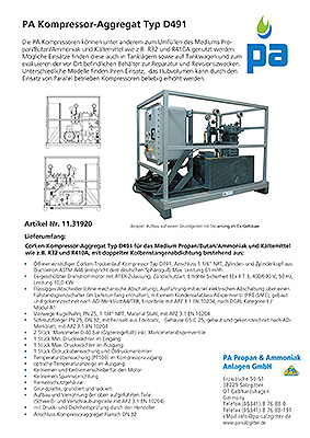 PA Kompressor Aggregat D491 Info
