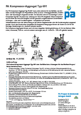 PA Kompressor Aggregat D691 Info