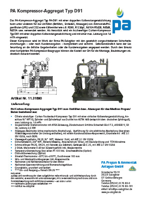 PA Kompressor Aggregat D91 Info
